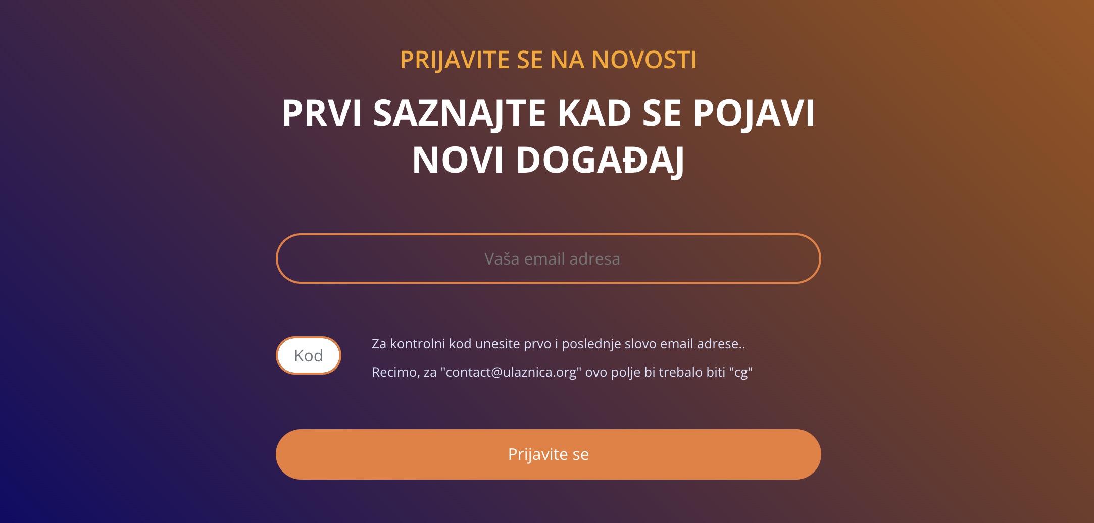 Saznajte prvi!